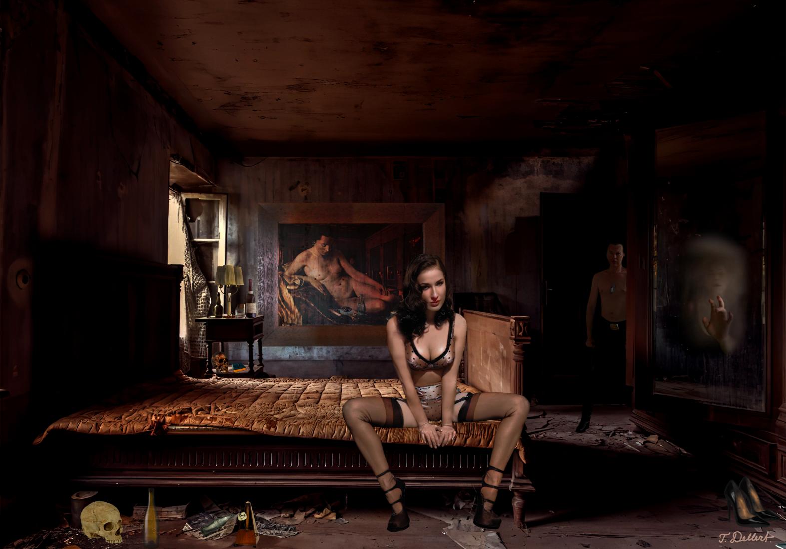 Young Dita in her bedroom  with Ghosts 